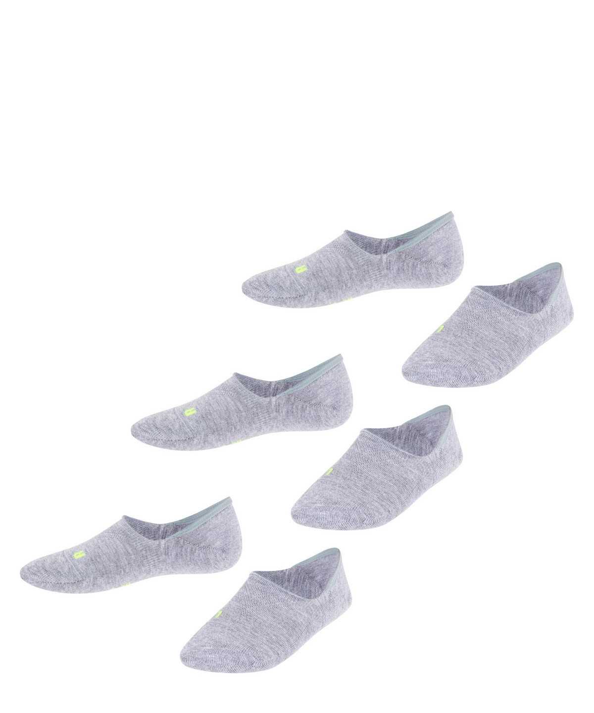 No Show Socks Falke Cool Kick 3-Pack Invisibles Dziecięce Szare | KSXJTE-210