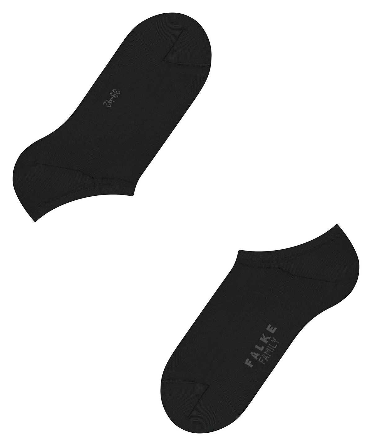 No Show Socks Falke Family Invisibles Męskie Czarne | OKMAQW-453