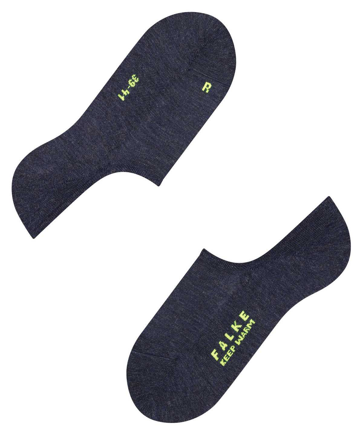 No Show Socks Falke Keep Warm Invisibles Męskie Niebieskie | ZWNSBQ-306