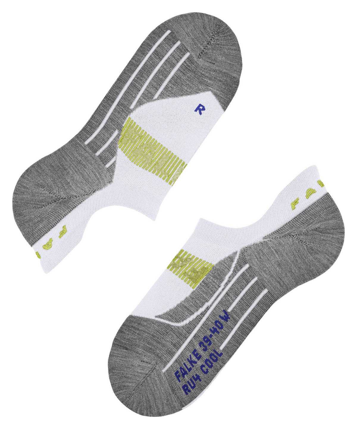 No Show Socks Falke RU4 Endurance Cool Invisible Running Invisibles Męskie Białe | BPSRMV-809