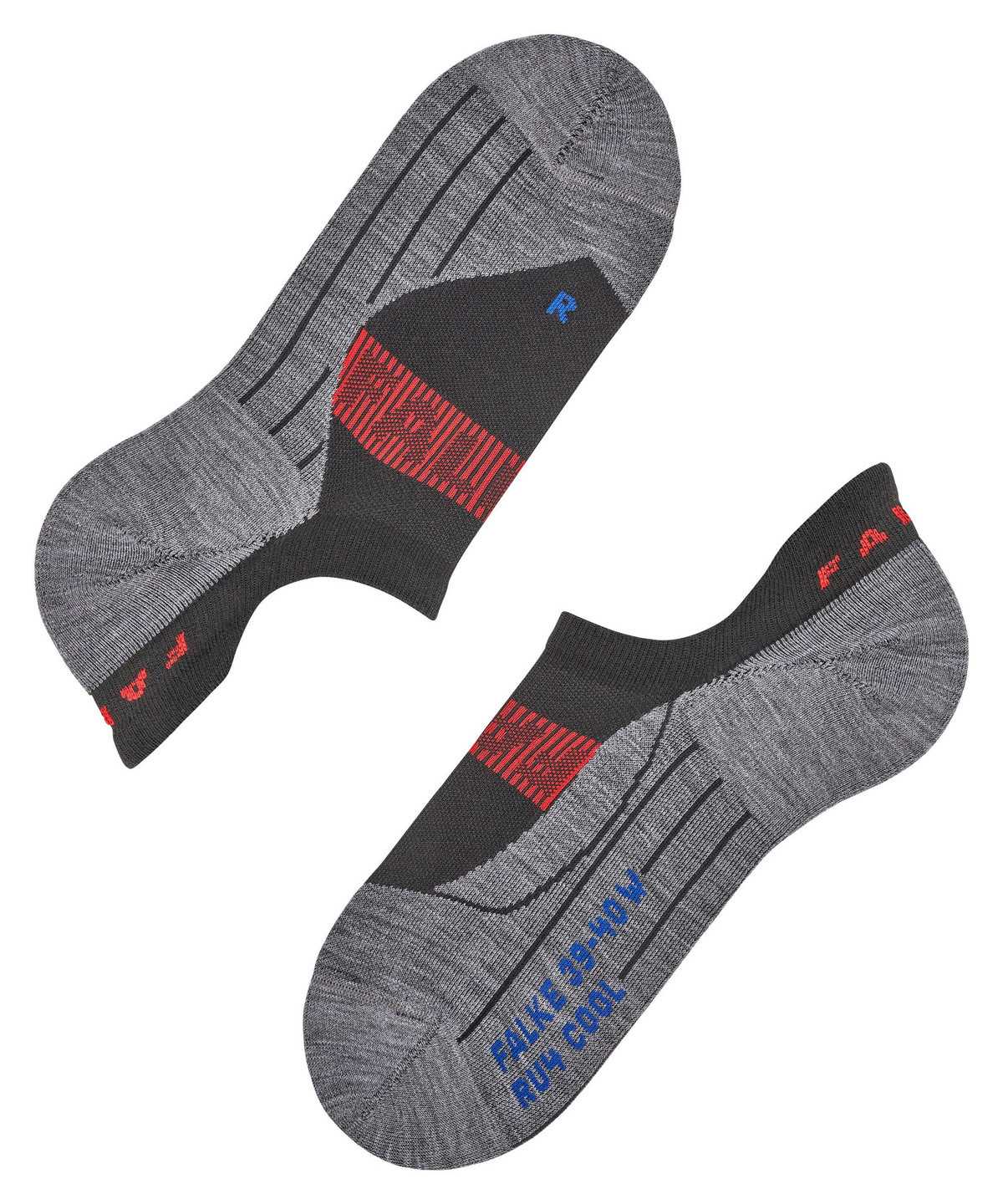 No Show Socks Falke RU4 Endurance Cool Invisible Running Invisibles Męskie Czarne | JQMOXN-830