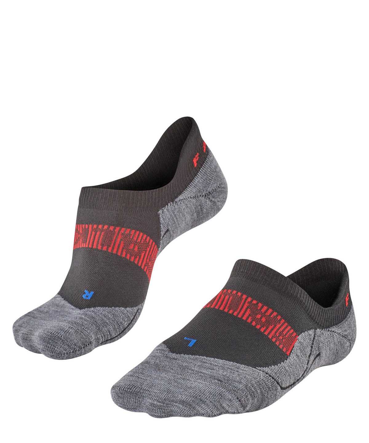 No Show Socks Falke RU4 Endurance Cool Invisible Running Invisibles Męskie Czarne | JQMOXN-830