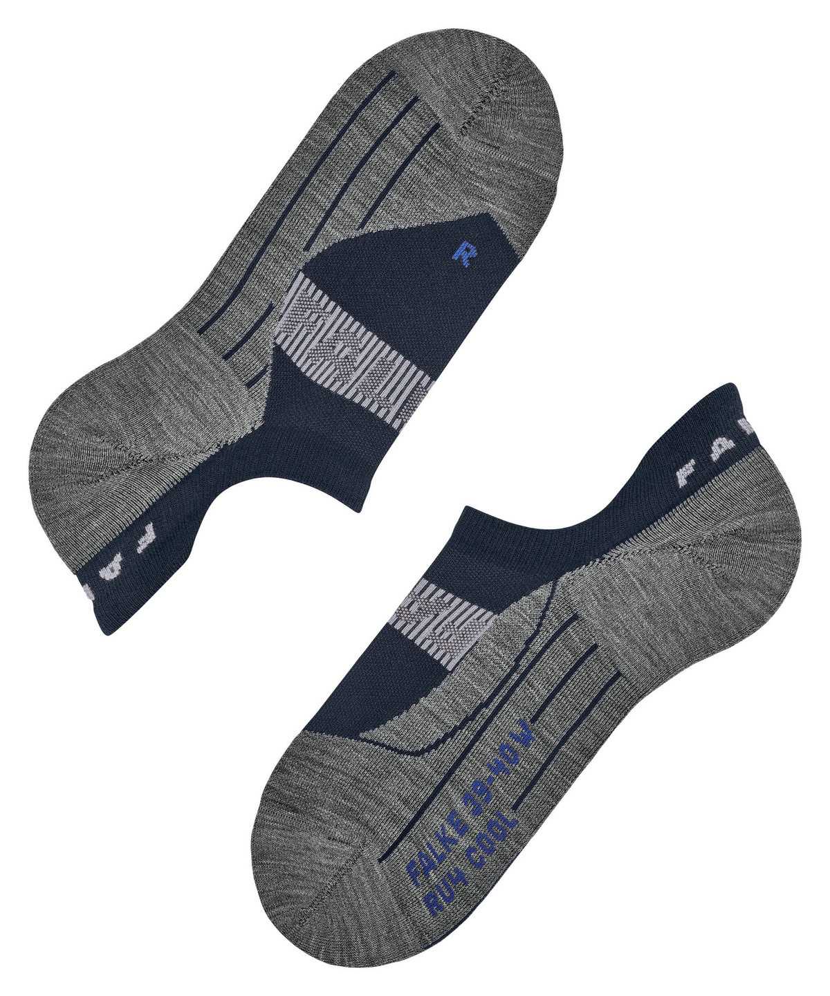 No Show Socks Falke RU4 Endurance Cool Invisible Running Invisibles Męskie Niebieskie | NSPDMI-937