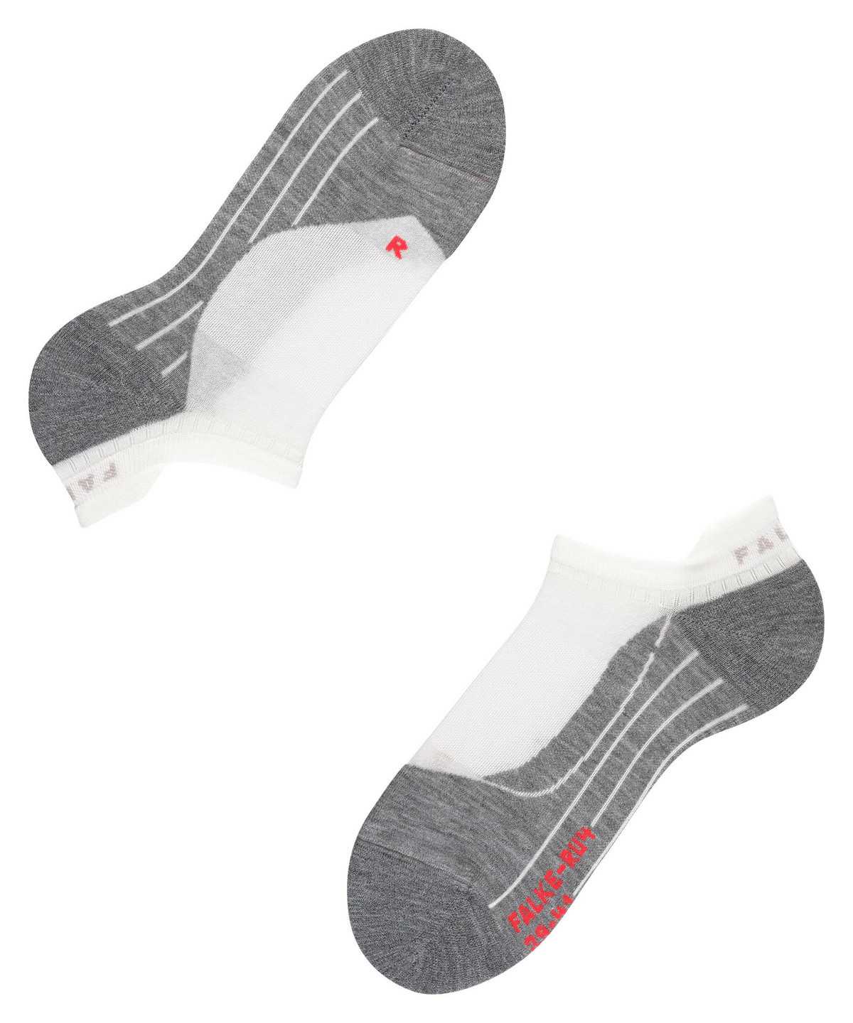 No Show Socks Falke RU4 Endurance Invisible Running Invisibles Męskie Białe | UAEDQL-293