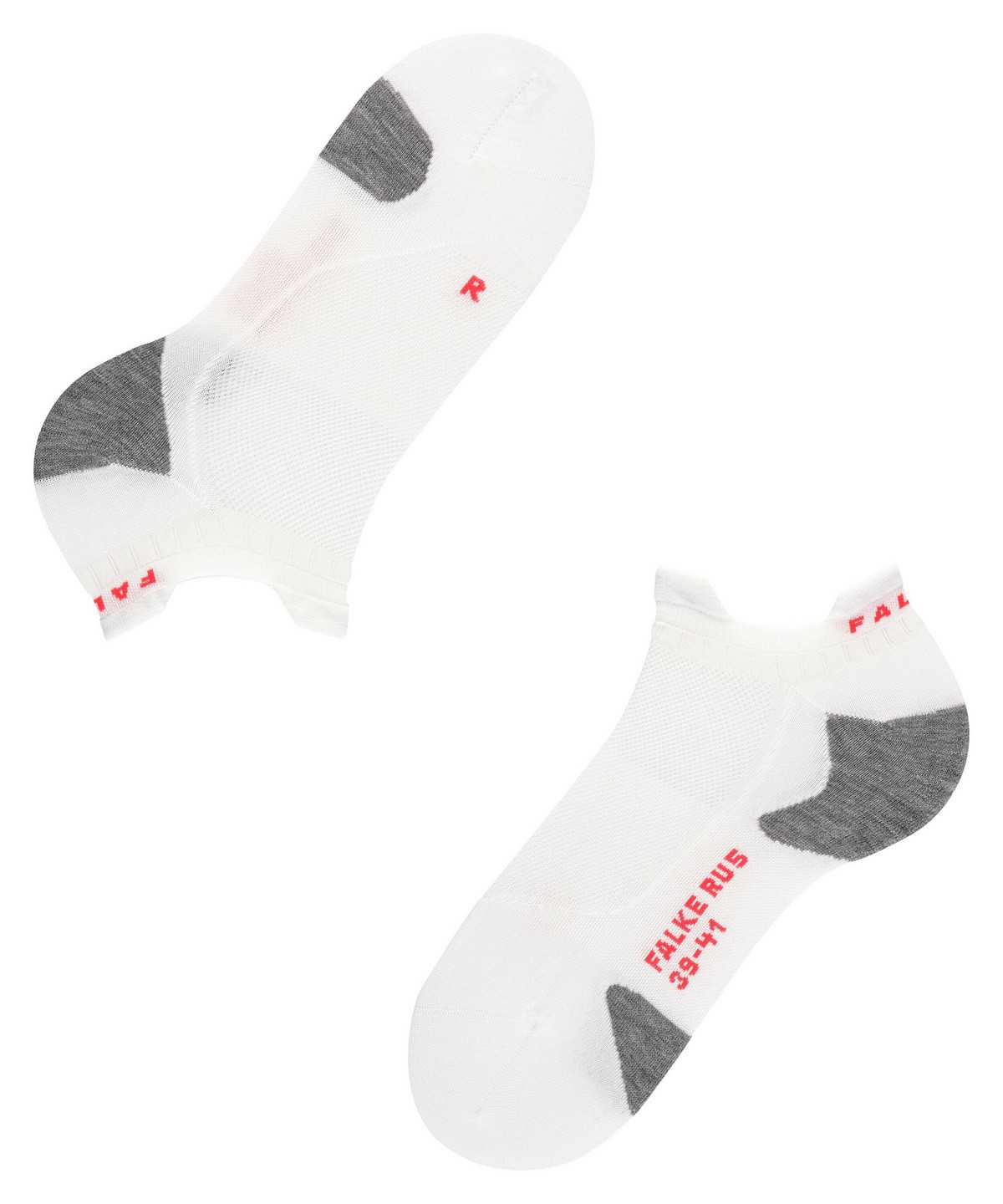 No Show Socks Falke RU5 Race Invisible Running Invisibles Męskie Białe | CIFSEW-709