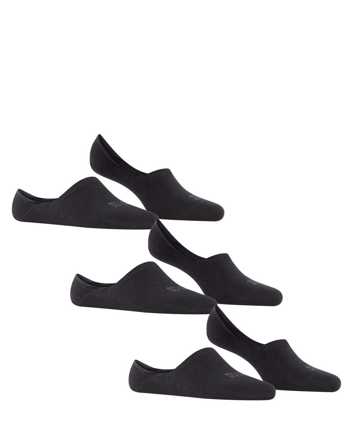 No Show Socks Falke Step 3-Pack Invisibles Damskie Czarne | MIGDWU-280