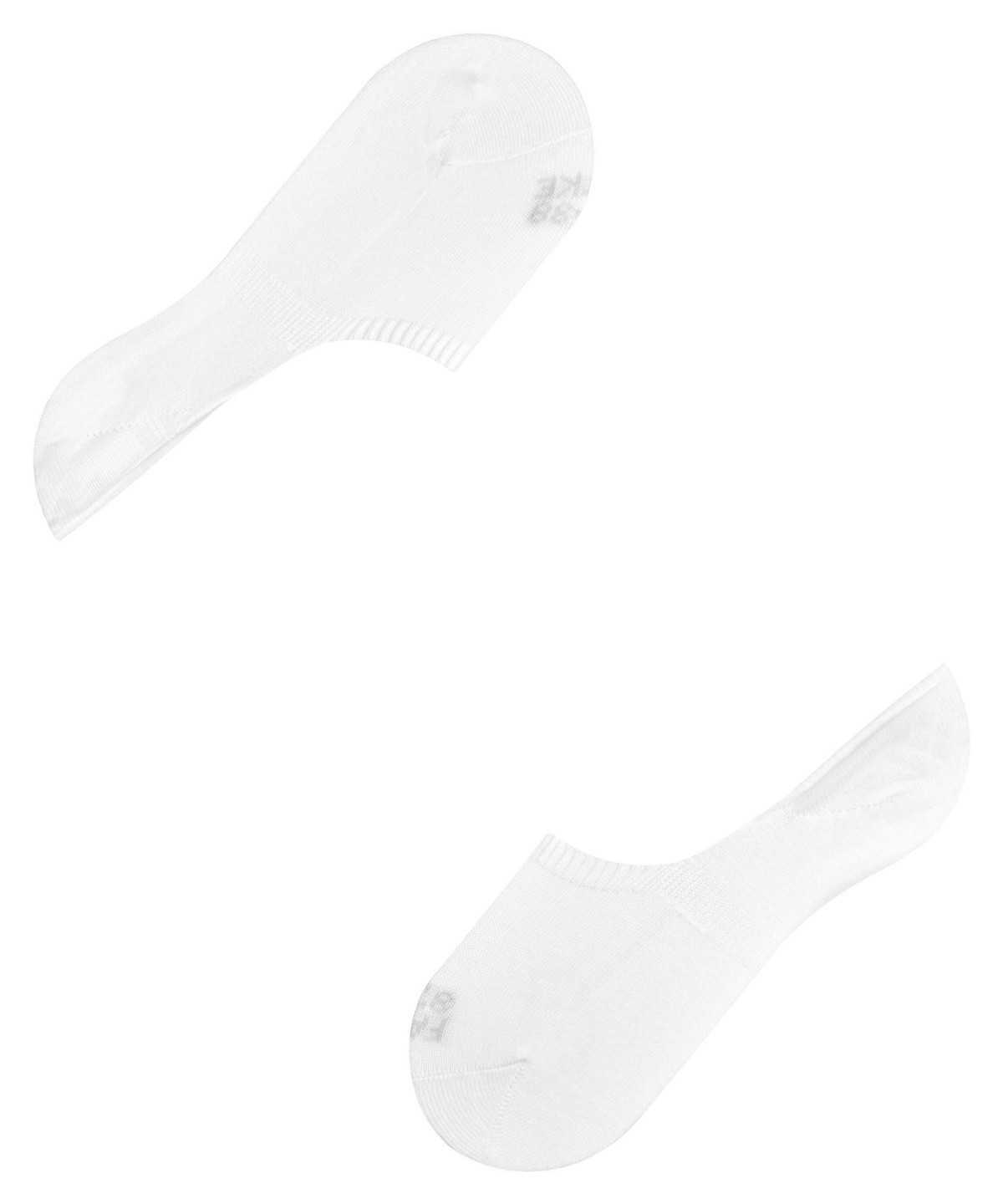 No Show Socks Falke Step High Cut Invisibles Damskie Białe | HJNKLX-694