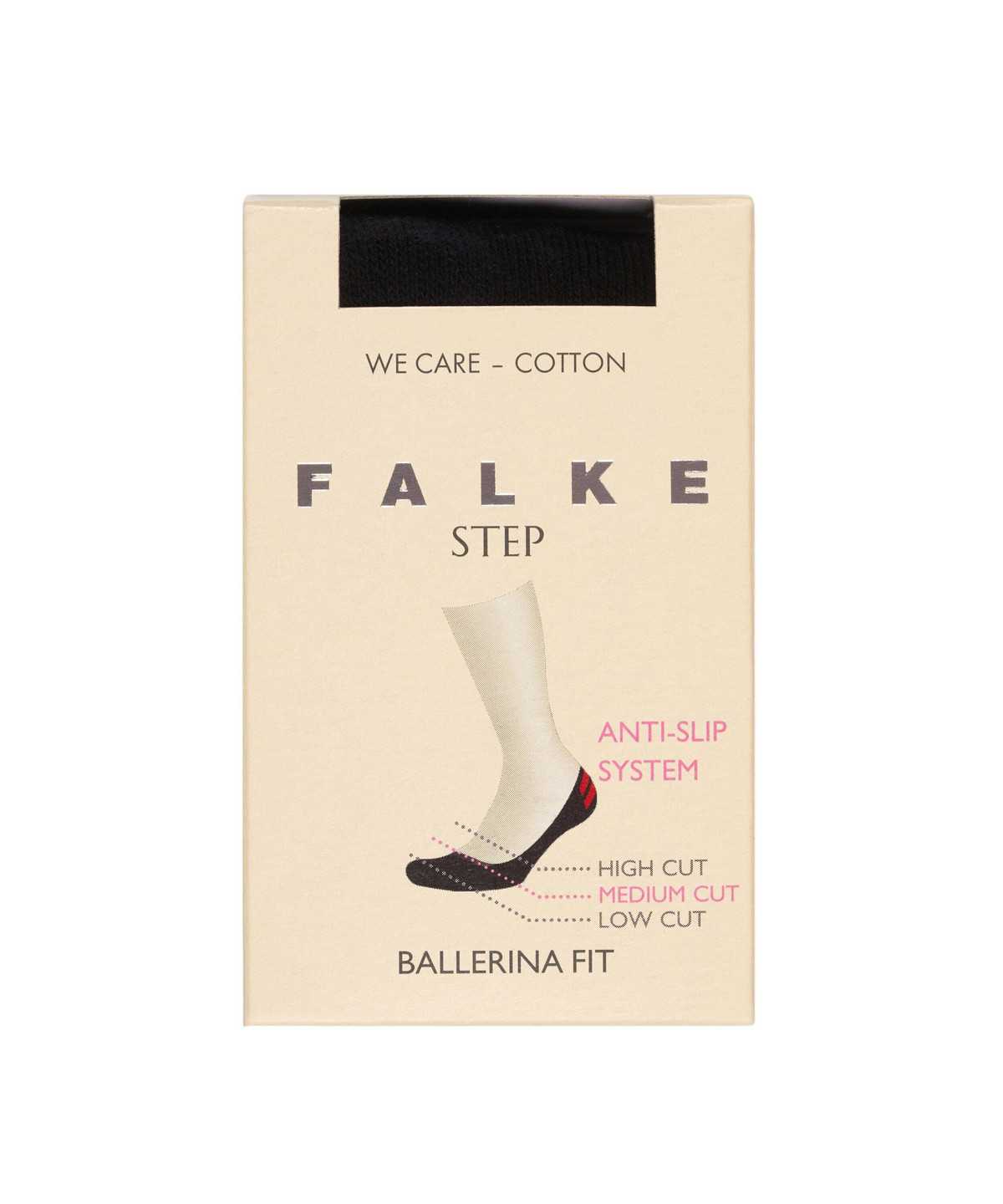 No Show Socks Falke Step Medium Cut Box Invisibles Damskie Czarne | IDFUVG-750