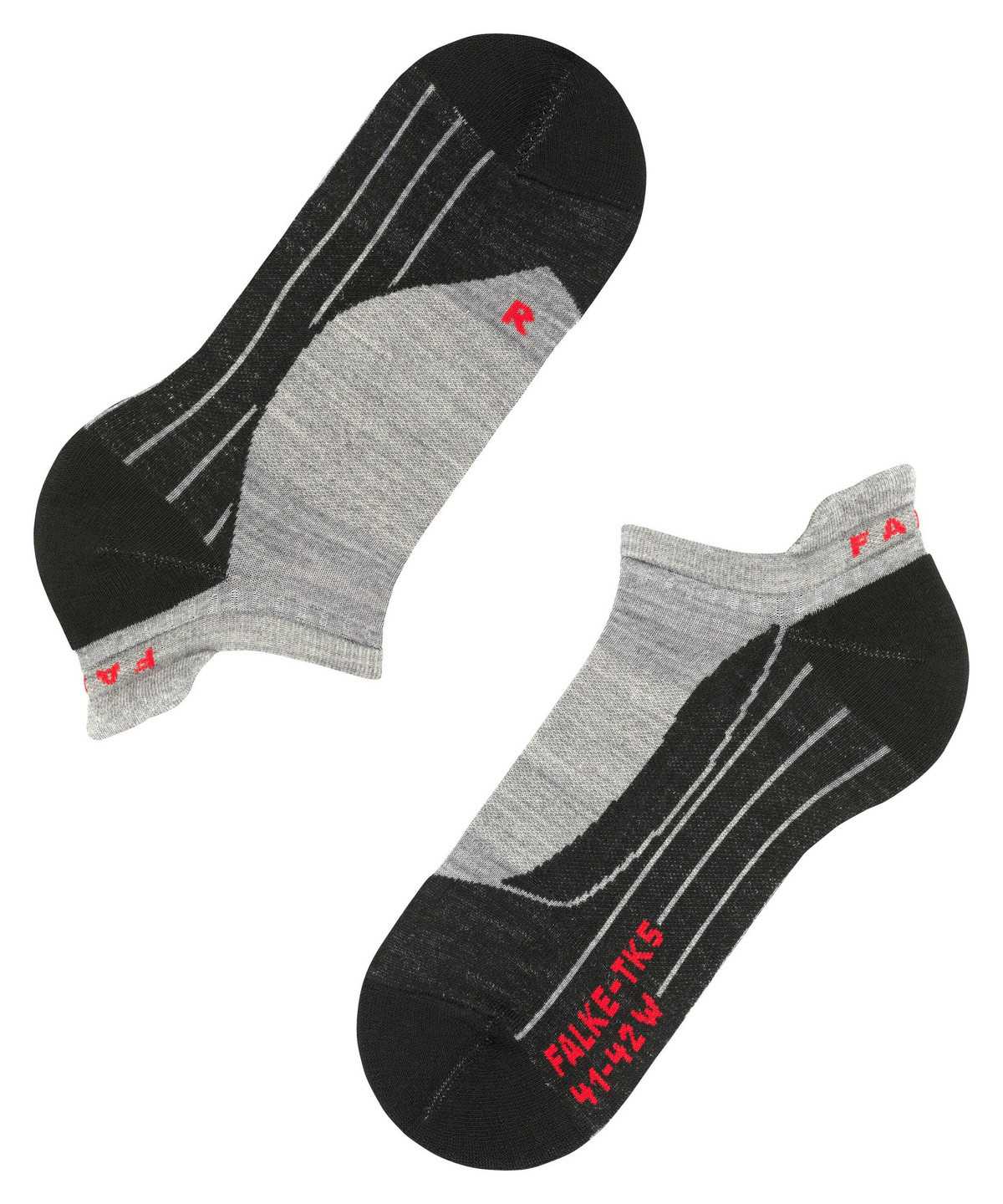 No Show Socks Falke TK5 Wander Invisible Trekking Invisibles Męskie Szare | FVHWLZ-756