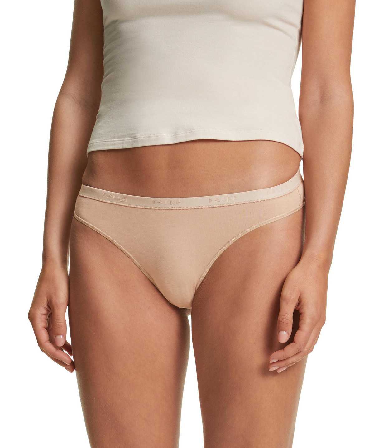 Panties & Slips Falke 2-Pack Thong Daily Comfort Damskie Brązowe | MZRNQS-834