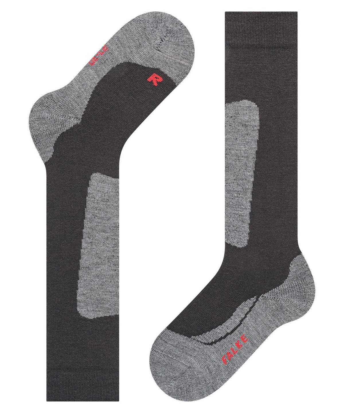 Skarpetki Falke Active Ski Knee-high Socks Dziecięce Czarne | AEUBKI-584