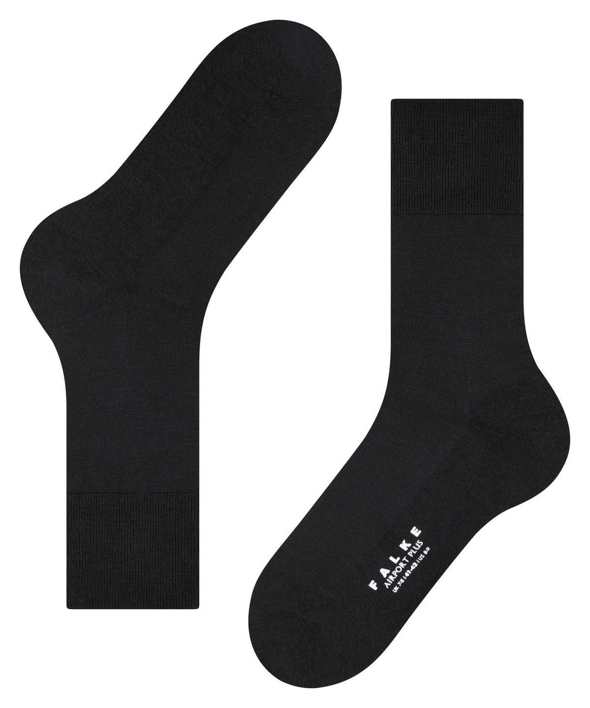 Skarpetki Falke Airport Plus Socks Męskie Czarne | YMNJCO-589