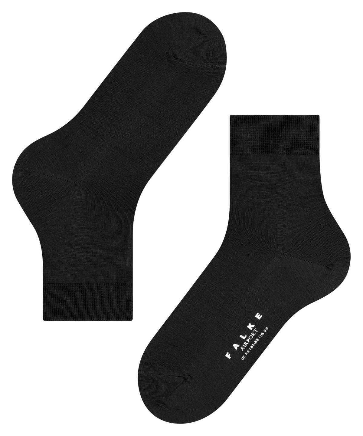 Skarpetki Falke Airport Short sock Męskie Czarne | FYBLWA-871