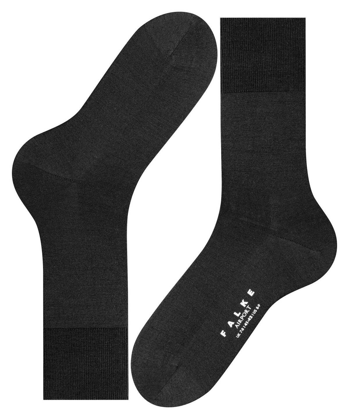 Skarpetki Falke Airport Socks Męskie Czarne | IUXDYV-963