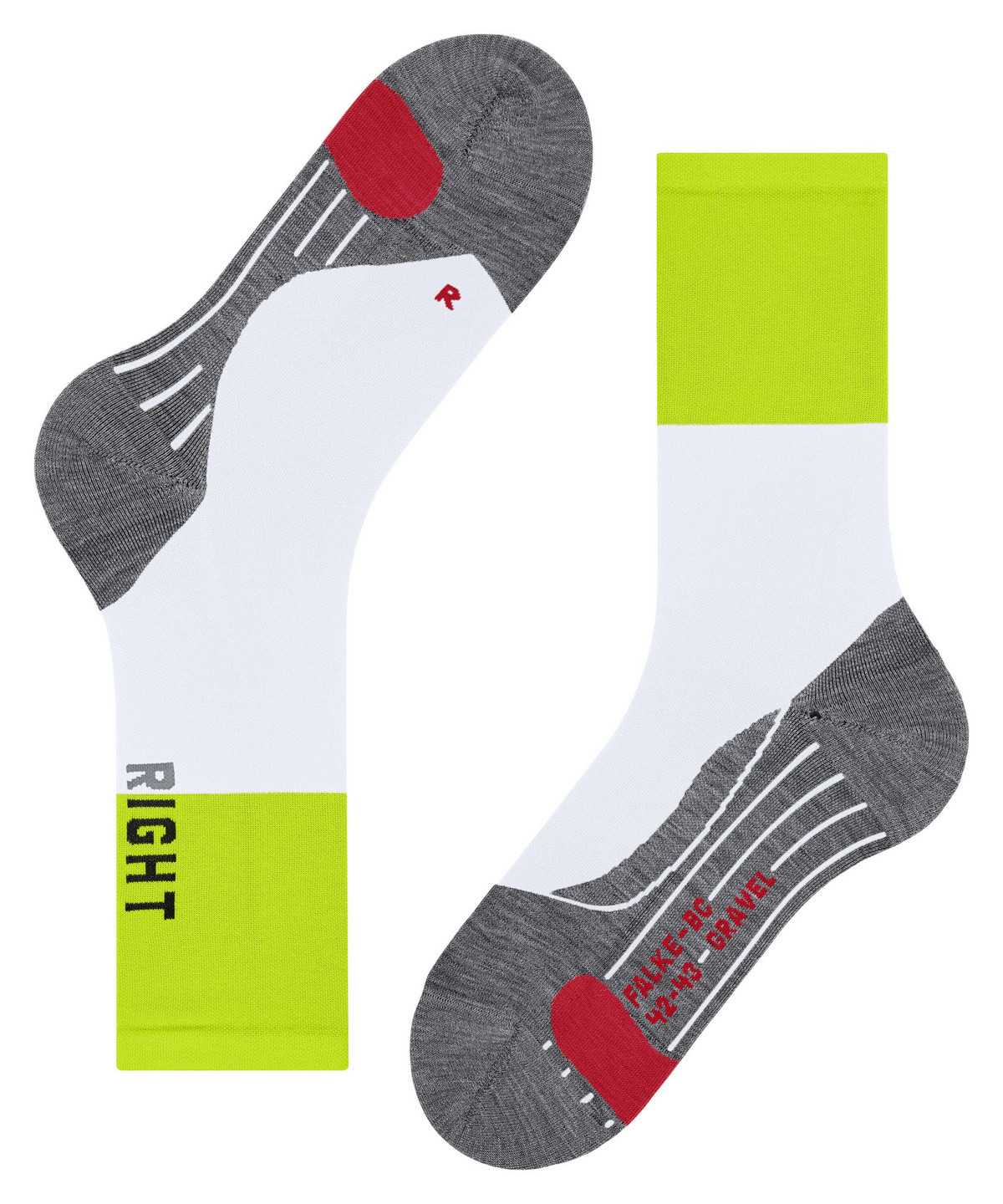 Skarpetki Falke BC Gravel Biking Socks Męskie Białe | XEGJPO-381