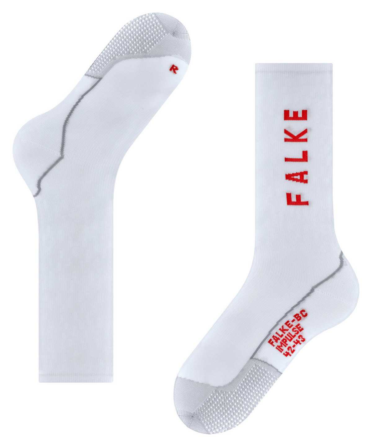 Skarpetki Falke BC Impulse Biking Socks Męskie Białe | RWFQUB-931