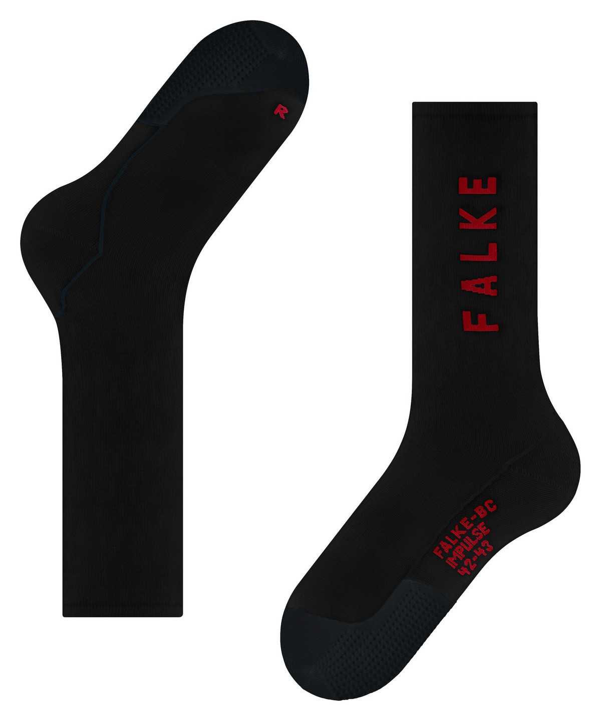 Skarpetki Falke BC Impulse Biking Socks Męskie Czarne | OAEXWI-098