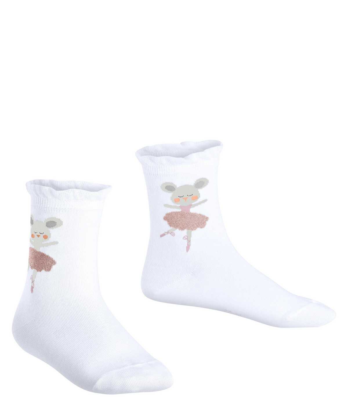 Skarpetki Falke Ballerina Mouse Socks Dziecięce Białe | GHQKBX-035