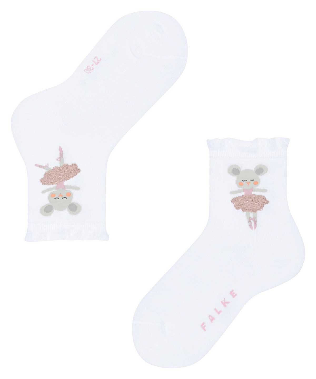 Skarpetki Falke Ballerina Mouse Socks Dziecięce Białe | GHQKBX-035