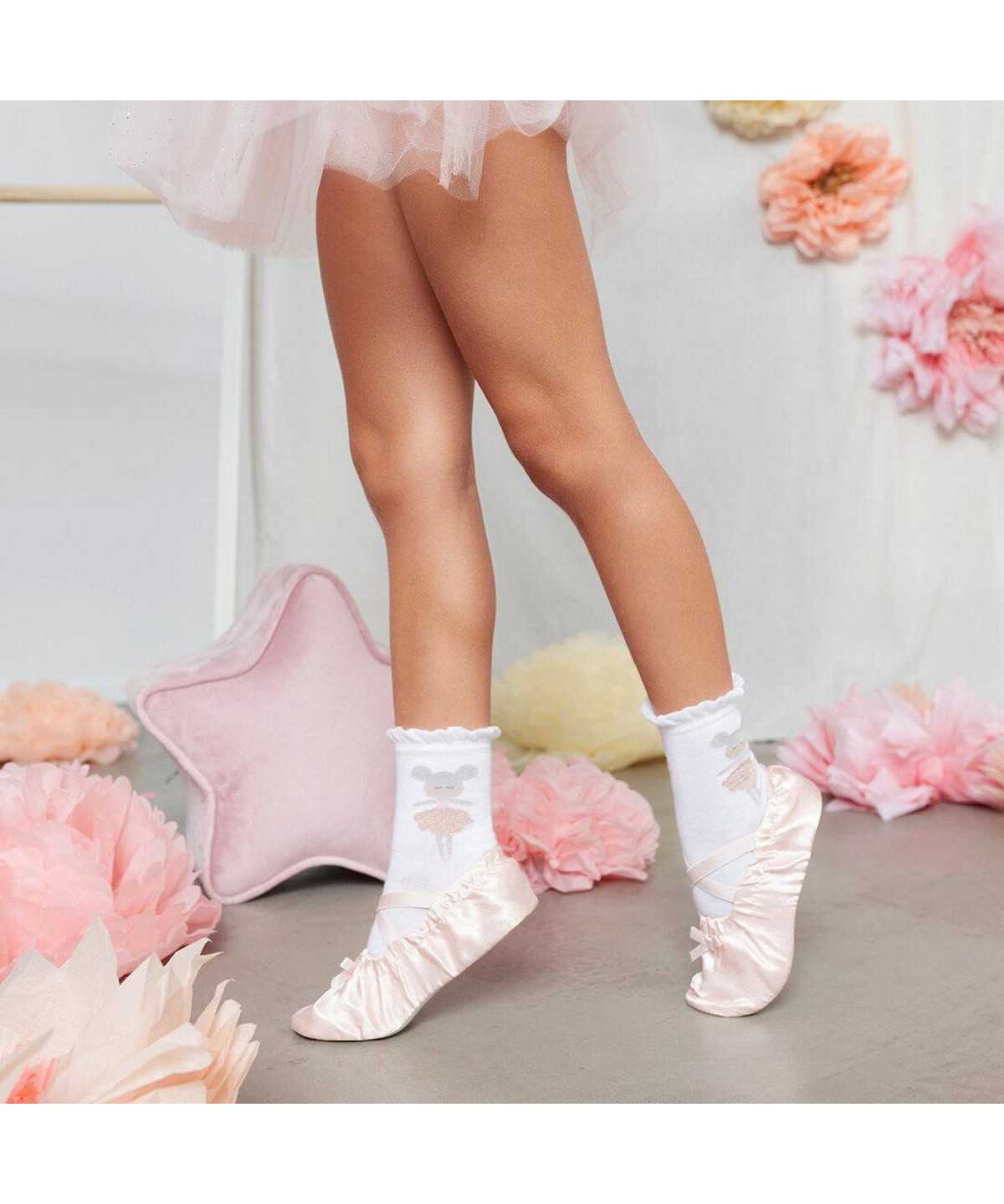 Skarpetki Falke Ballerina Mouse Socks Dziecięce Różowe | LKABXW-592