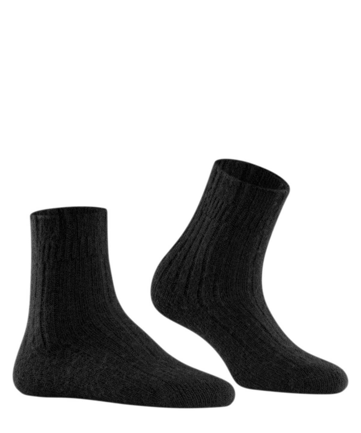 Skarpetki Falke Bedsock Rib House socks Damskie Czarne | OIHGJK-037