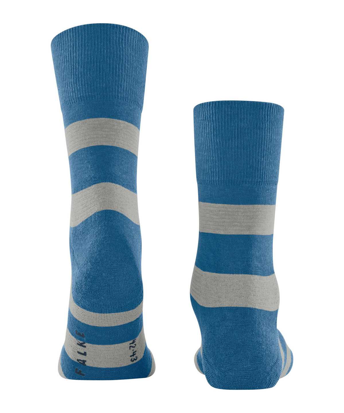 Skarpetki Falke Block Stripe Socks Damskie Niebieskie | NEHQCM-349