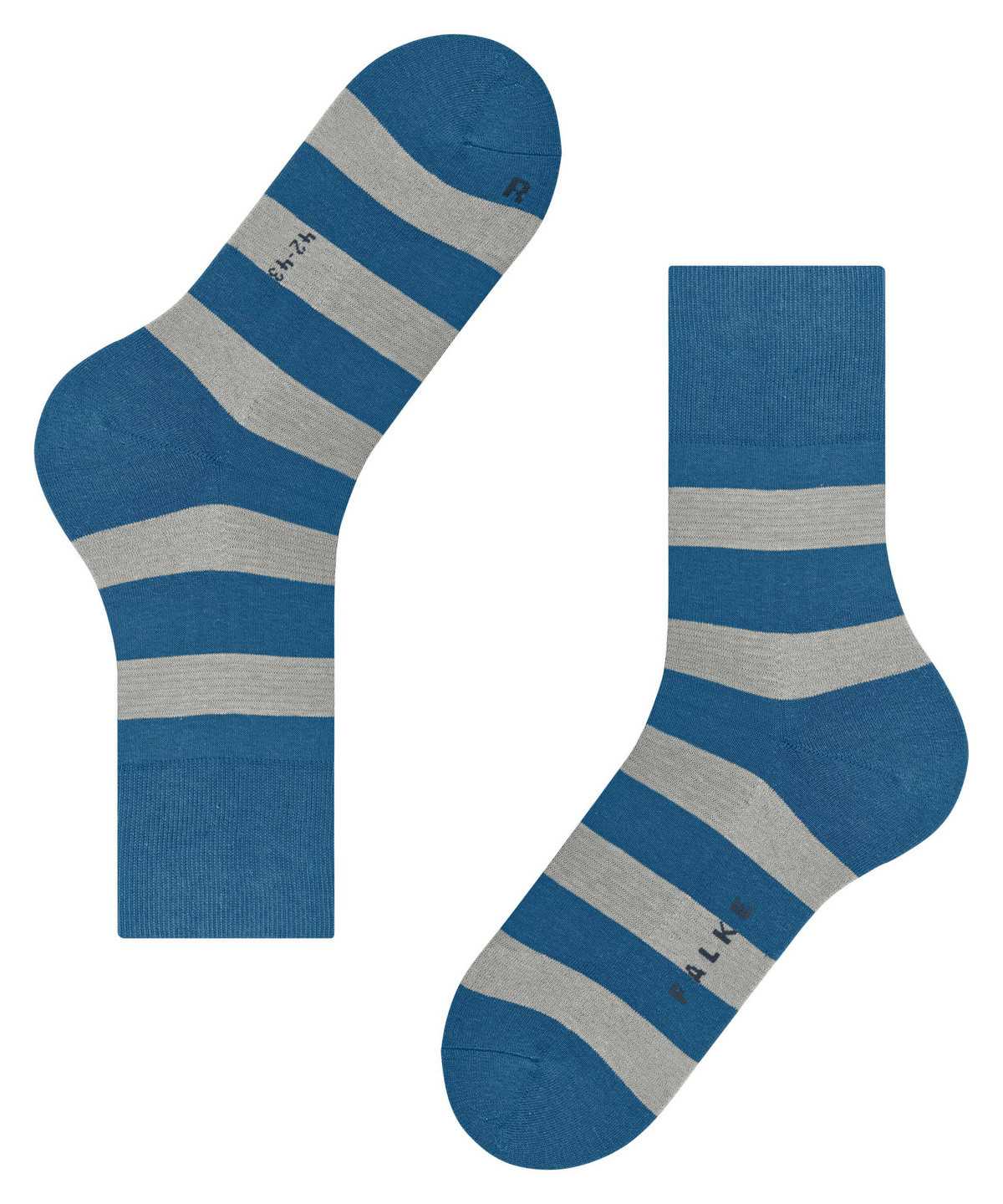 Skarpetki Falke Block Stripe Socks Damskie Niebieskie | NEHQCM-349