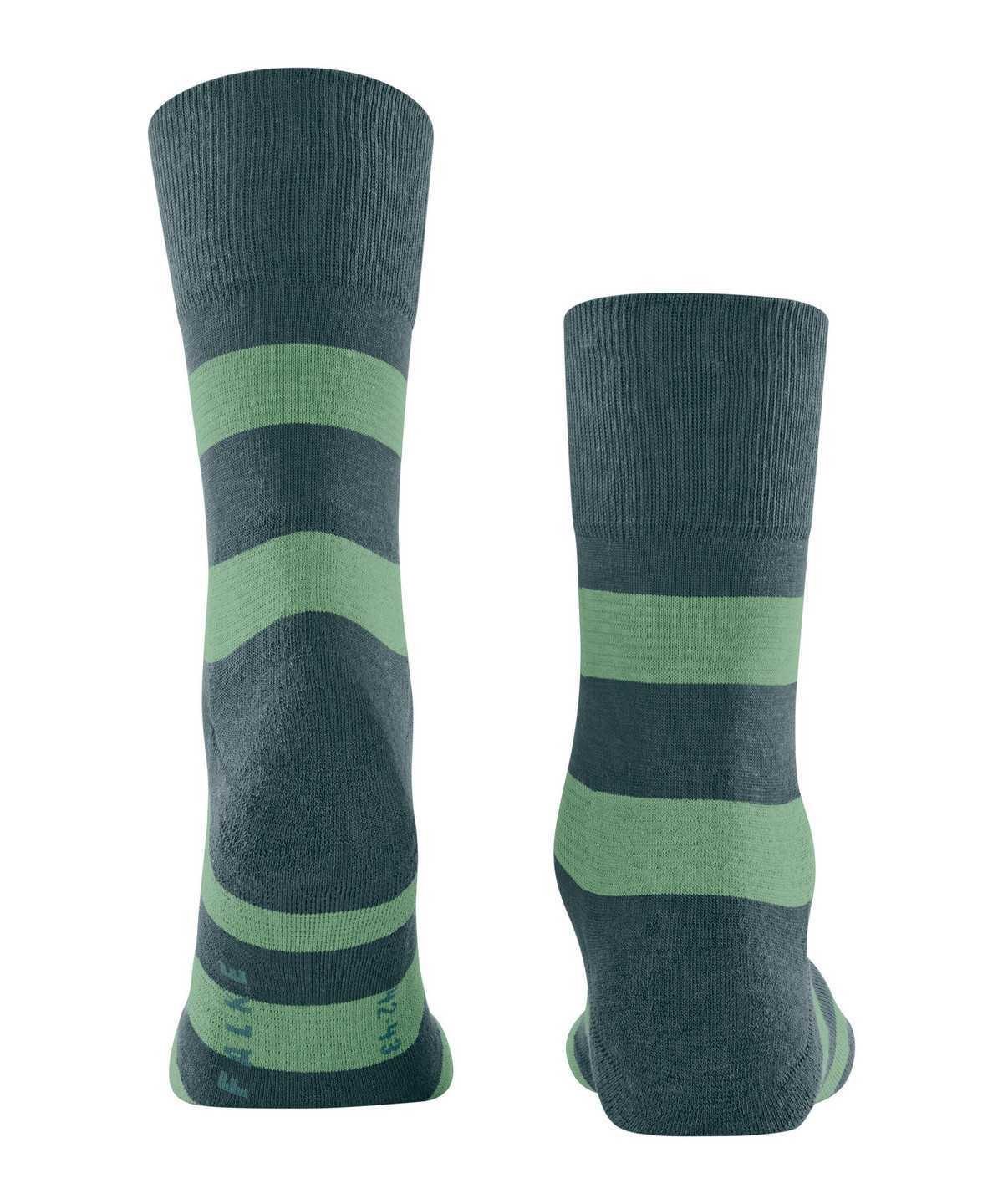 Skarpetki Falke Block Stripe Socks Damskie Zielone | NUMCOT-913