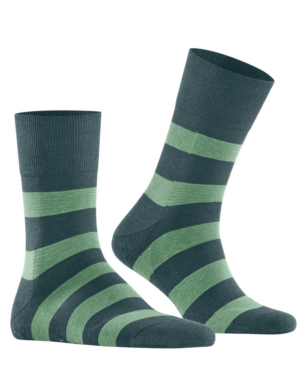 Skarpetki Falke Block Stripe Socks Damskie Zielone | NUMCOT-913