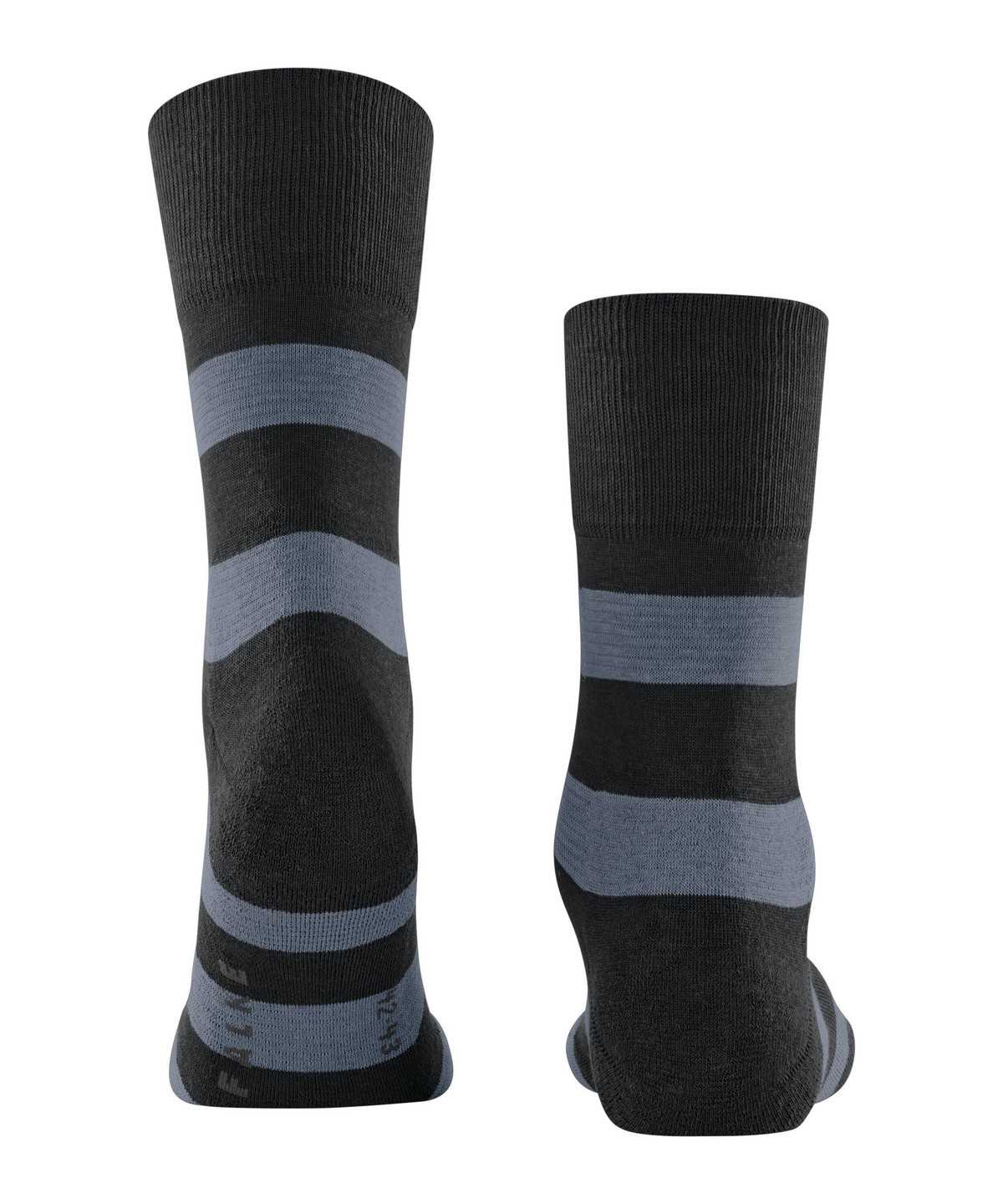 Skarpetki Falke Block Stripe Socks Damskie Czarne | QTLVGO-964