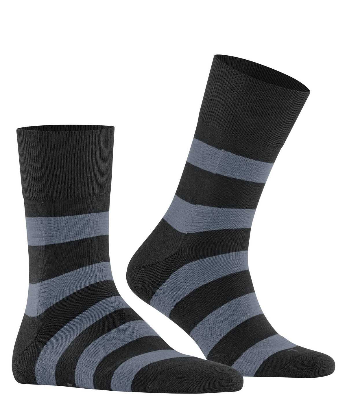 Skarpetki Falke Block Stripe Socks Damskie Czarne | QTLVGO-964