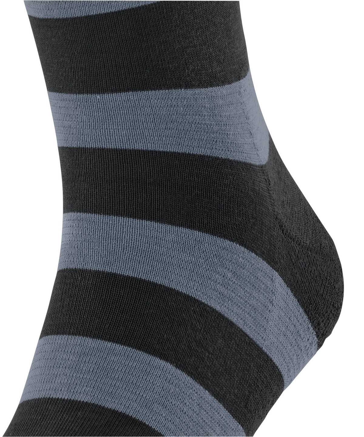 Skarpetki Falke Block Stripe Socks Damskie Czarne | QTLVGO-964