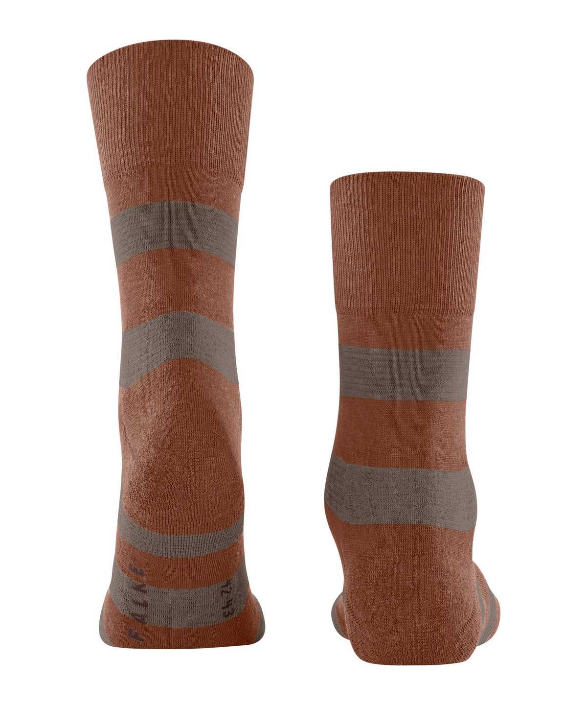 Skarpetki Falke Block Stripe Socks Damskie Brązowe | YFSPBC-762