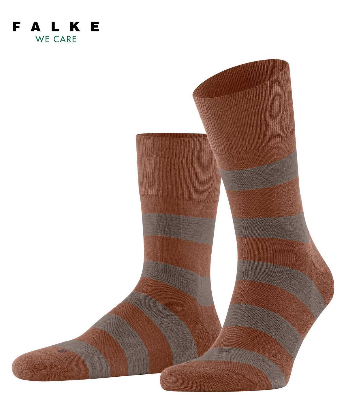 Skarpetki Falke Block Stripe Socks Damskie Brązowe | YFSPBC-762