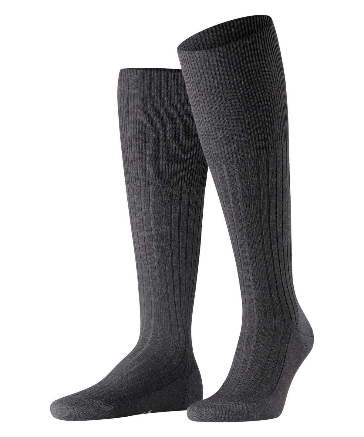 Skarpetki Falke Bristol Pure Knee-high Socks Męskie Szare | OPWEFY-513