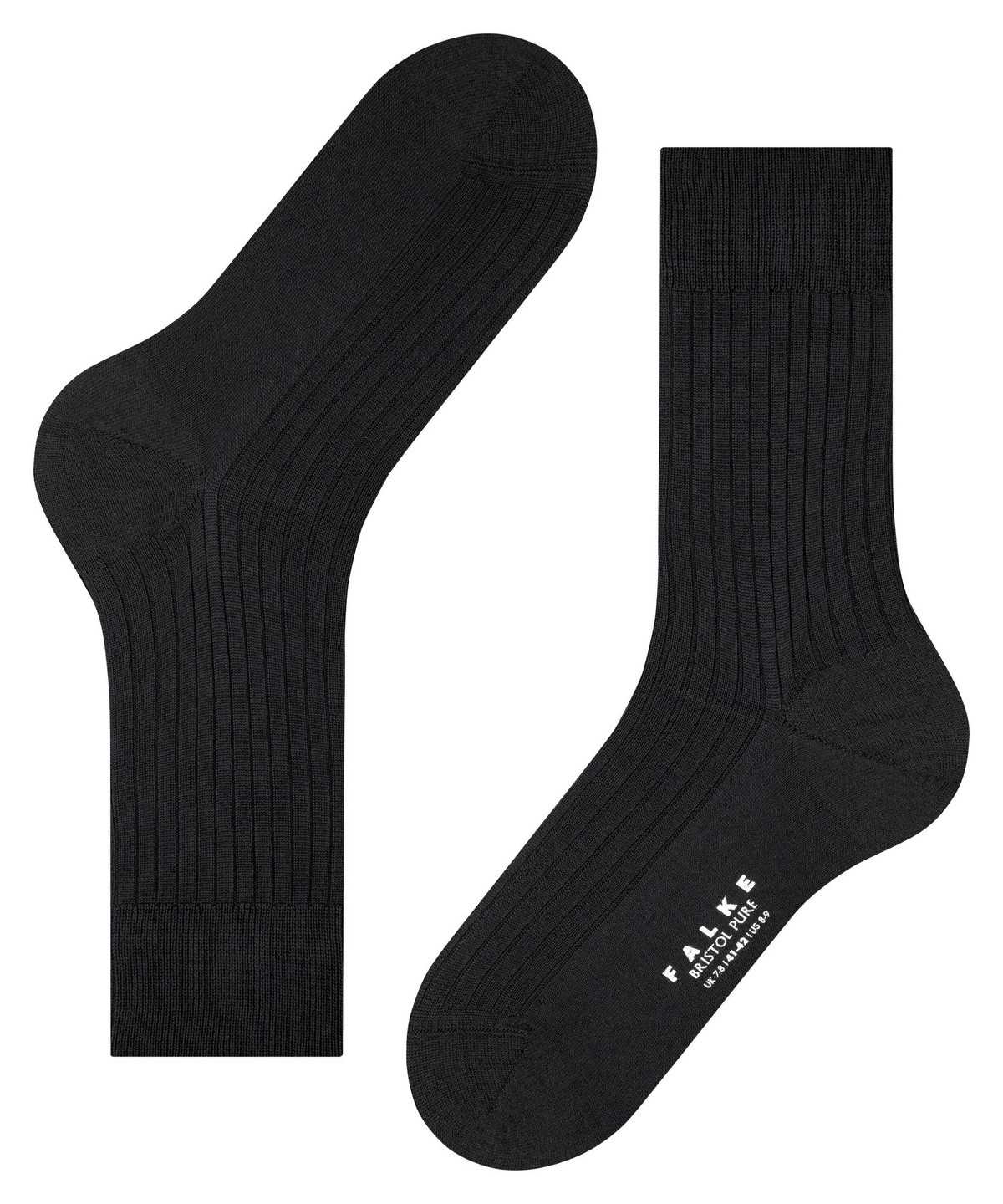 Skarpetki Falke Bristol Pure Socks Męskie Czarne | HQAWYD-346