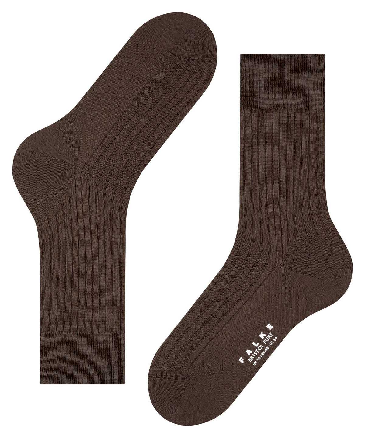 Skarpetki Falke Bristol Pure Socks Męskie Brązowe | PNOJST-213