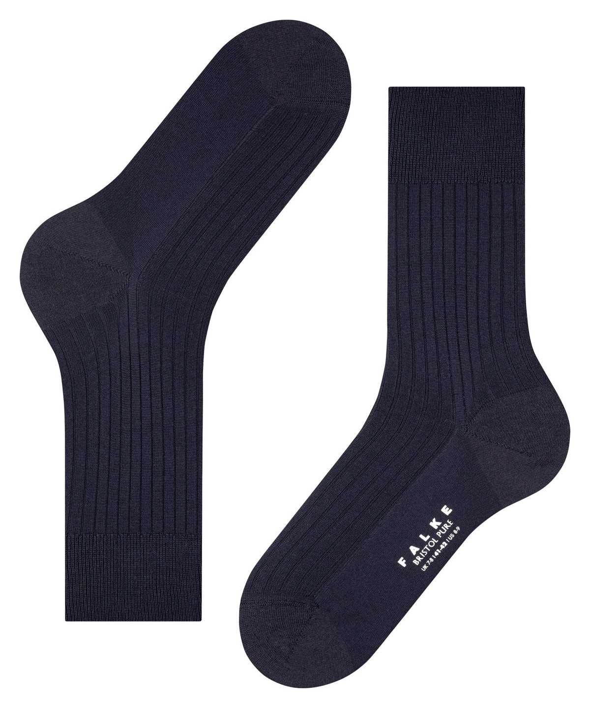 Skarpetki Falke Bristol Pure Socks Męskie Niebieskie | NYBDGE-594