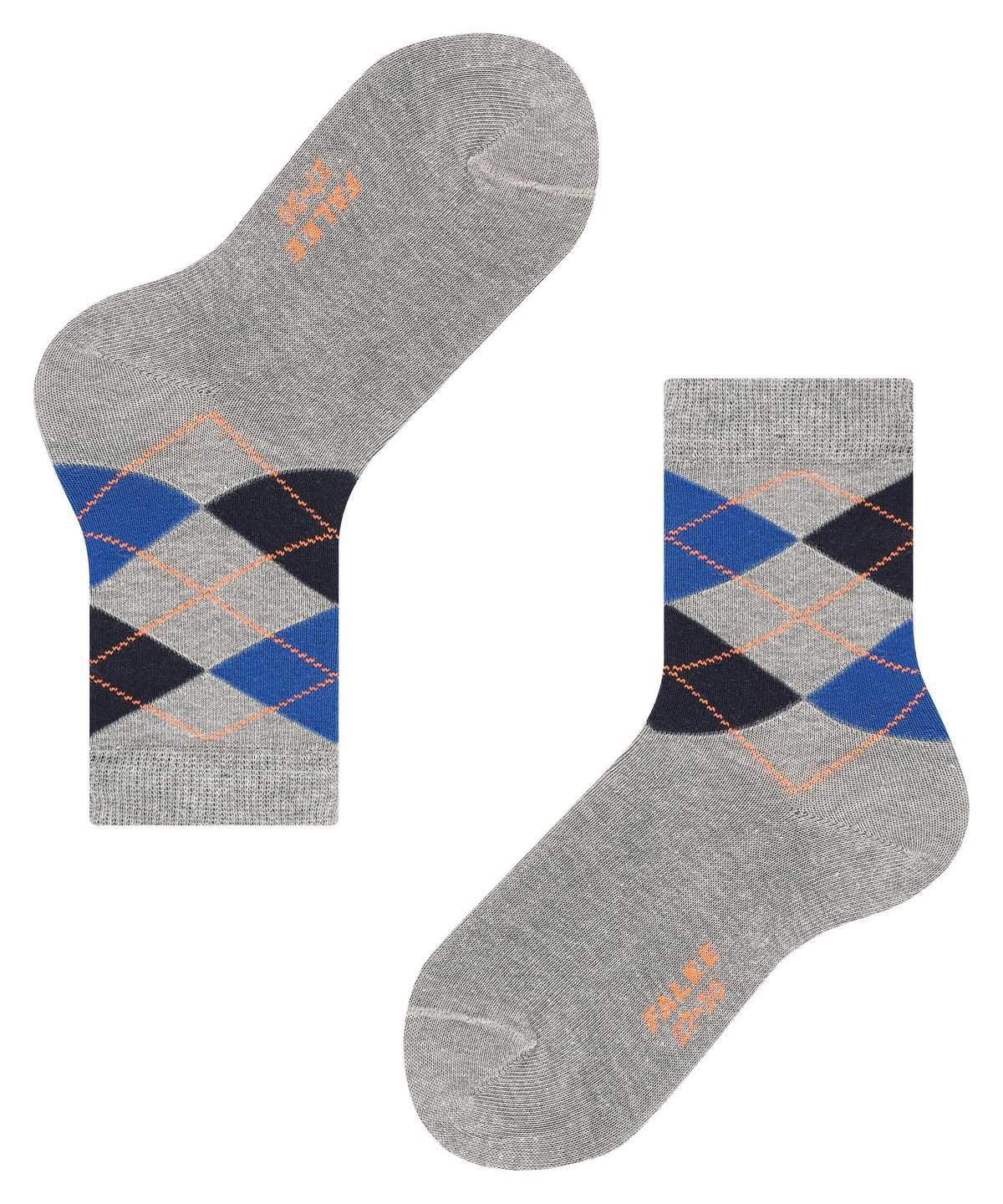 Skarpetki Falke Classic Argyle Socks Dziecięce Szare | OAWQIB-795