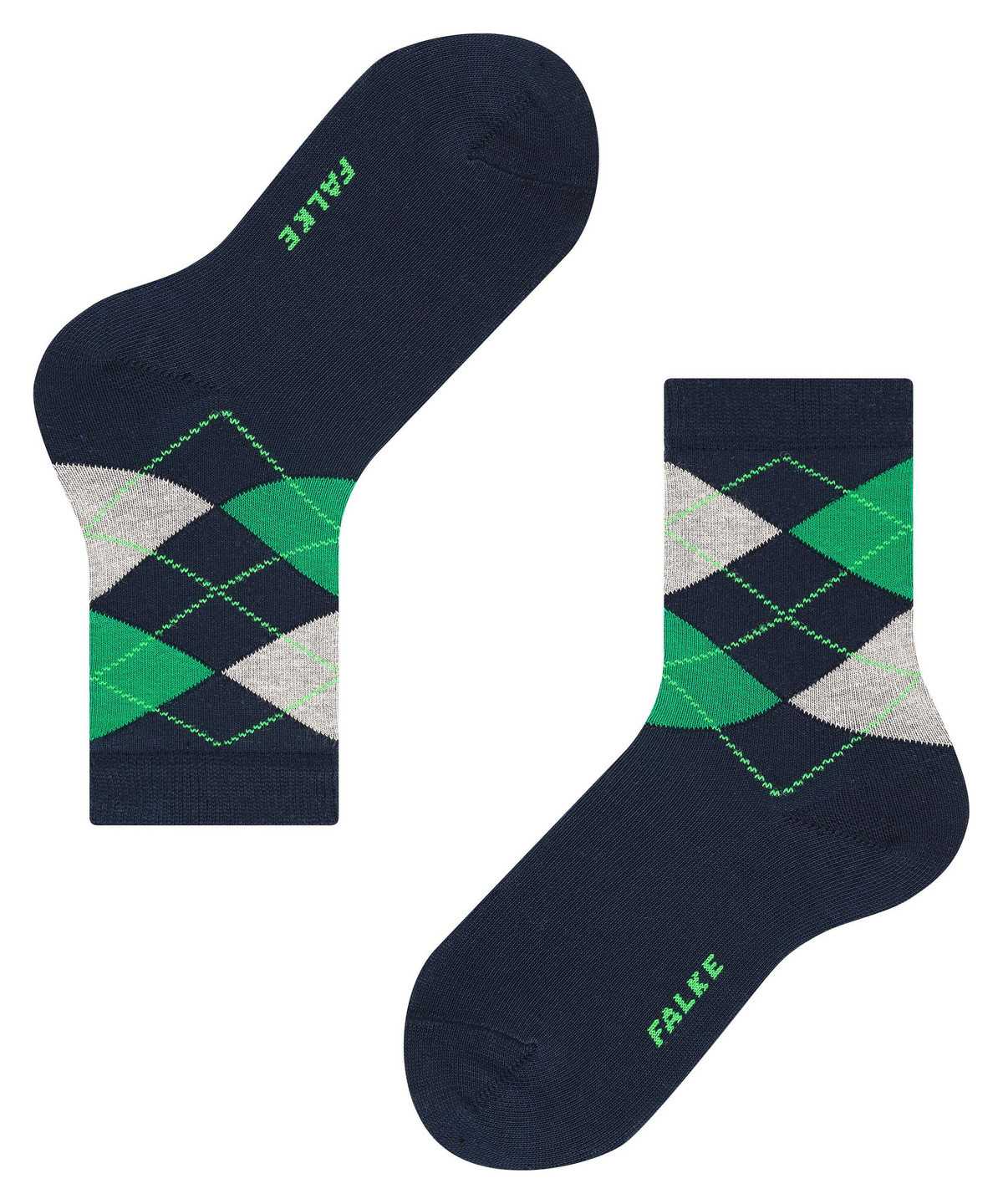 Skarpetki Falke Classic Argyle Socks Dziecięce Niebieskie | FDNVJC-083