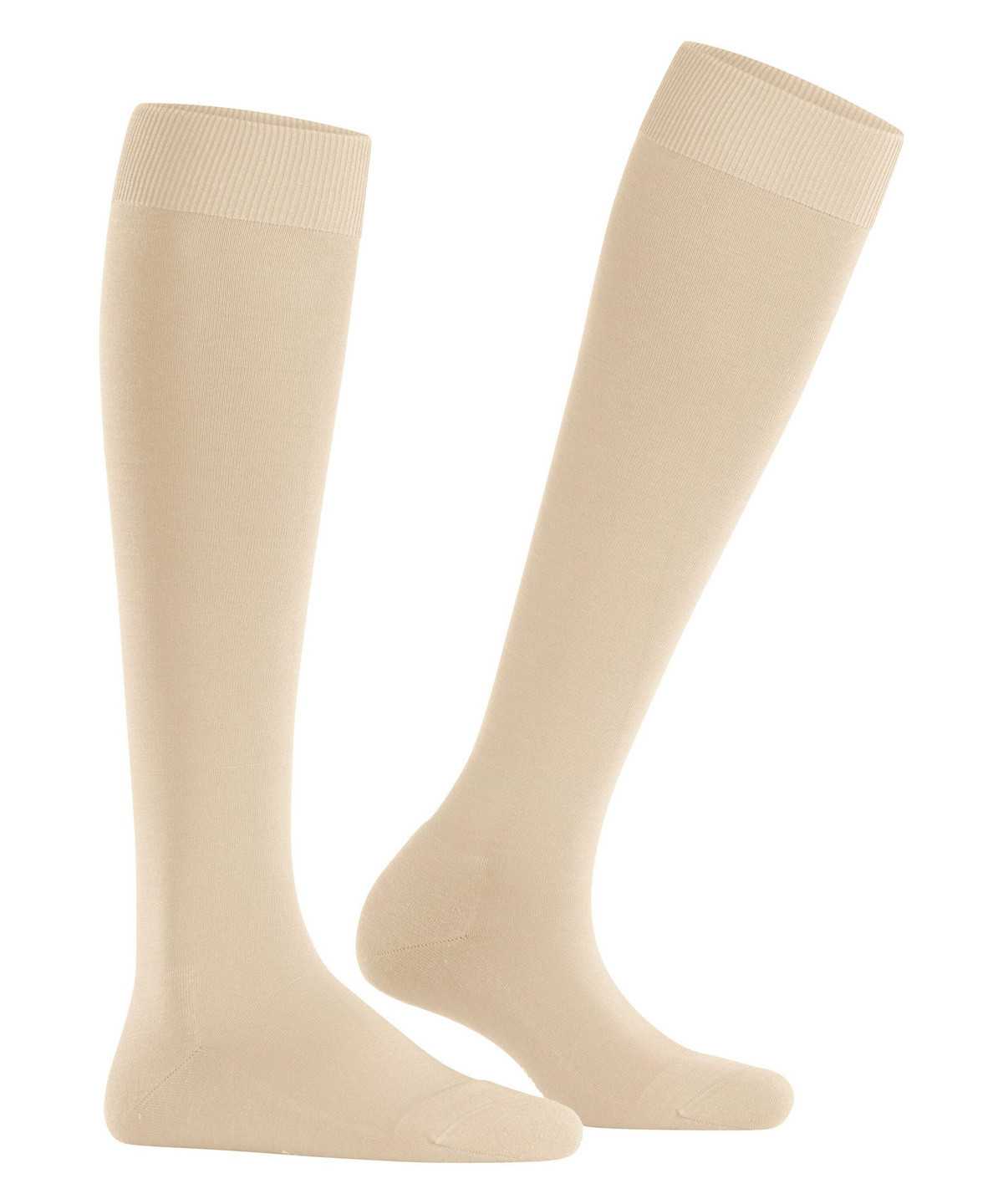 Skarpetki Falke ClimaWool Knee-high Socks Damskie Beżowe | HVXFGM-279