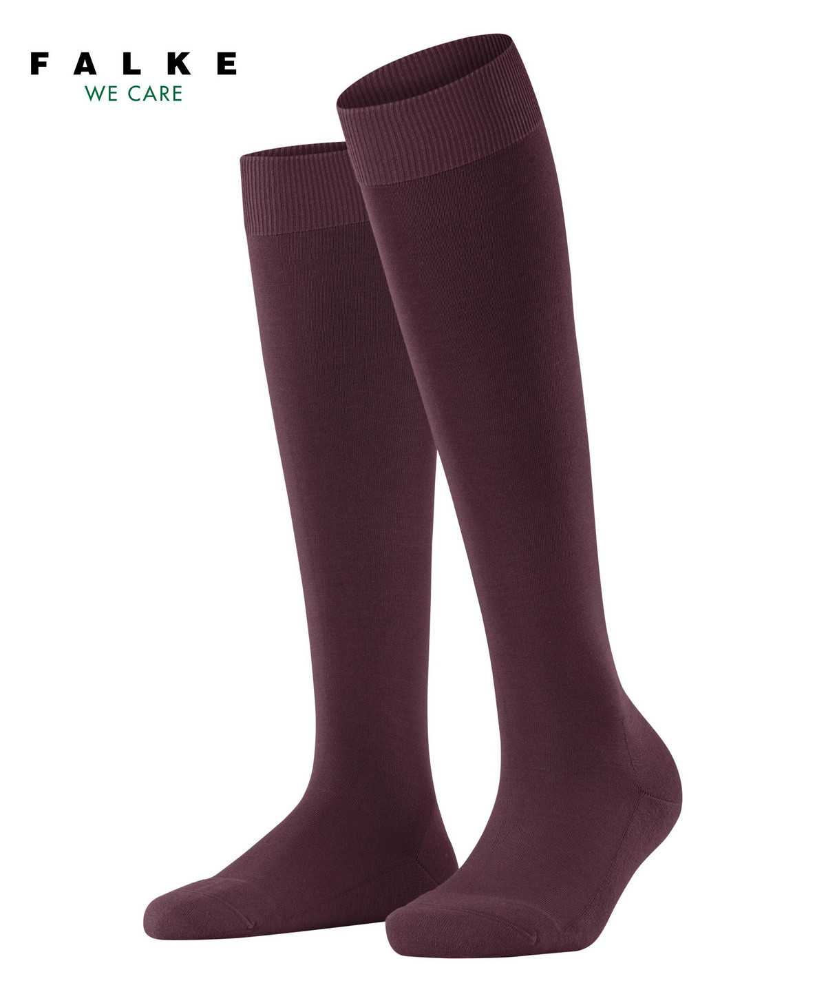 Skarpetki Falke ClimaWool Knee-high Socks Damskie Czerwone | CIYELO-065