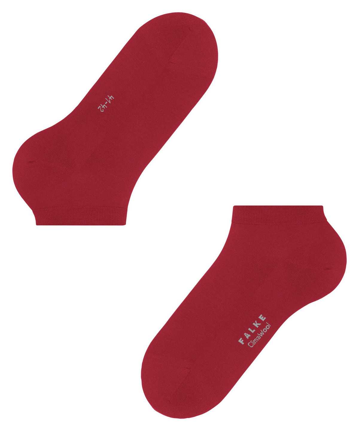 Skarpetki Falke ClimaWool Sneaker socks Męskie Czerwone | MWZBVK-815