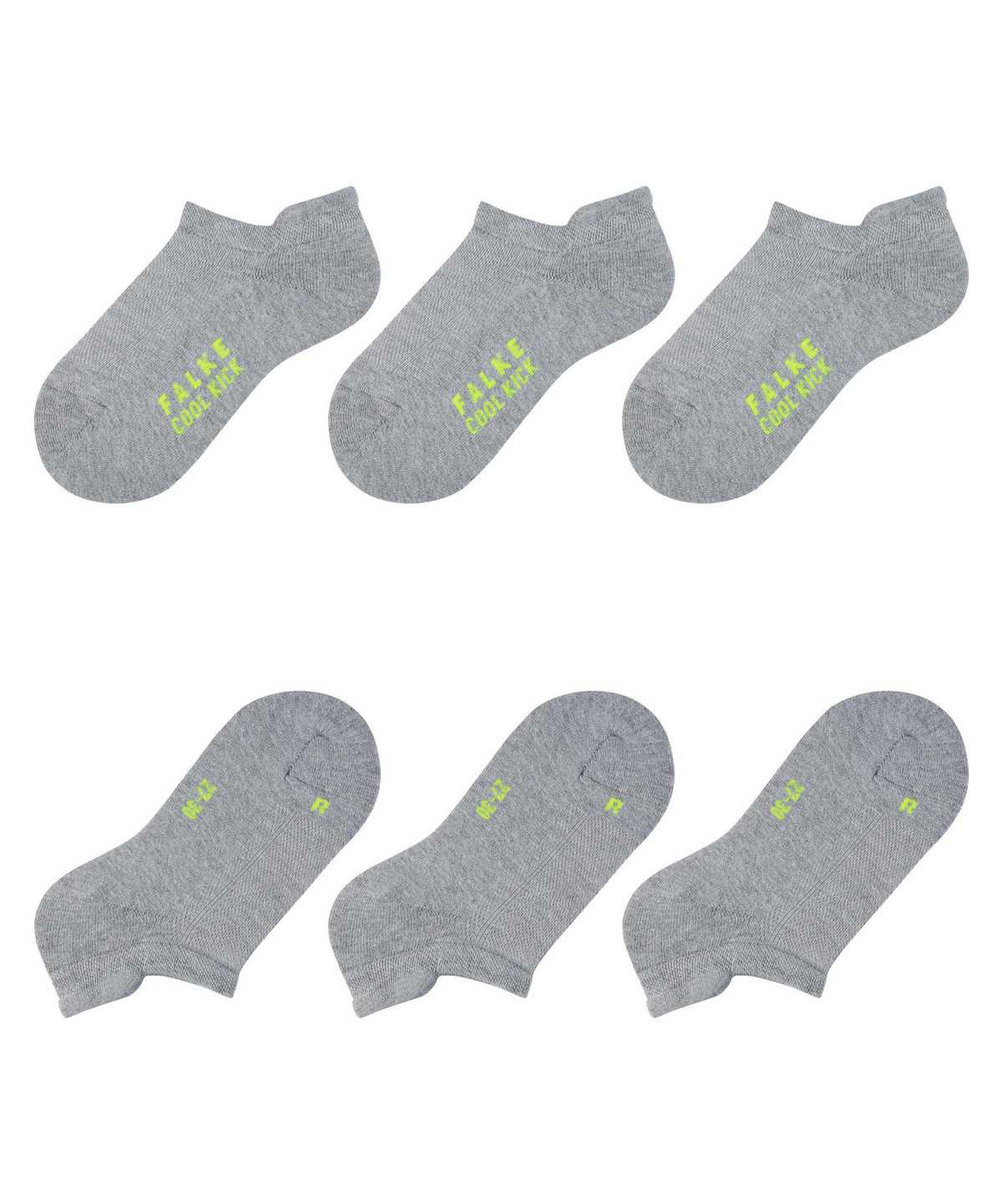 Skarpetki Falke Cool Kick 3-Pack Sneaker Socks Dziecięce Szare | CTIGDM-432