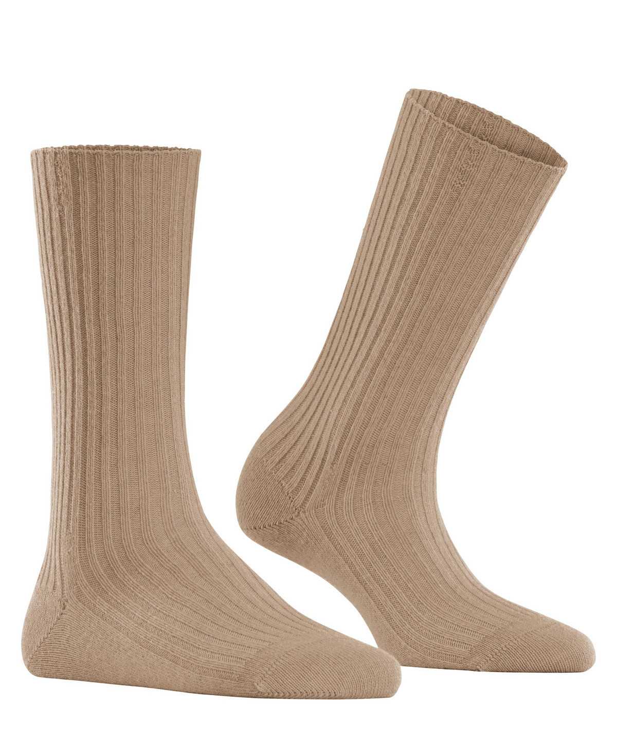 Skarpetki Falke Cosy Wool Boot Socks Damskie Brązowe | DXVZQM-730