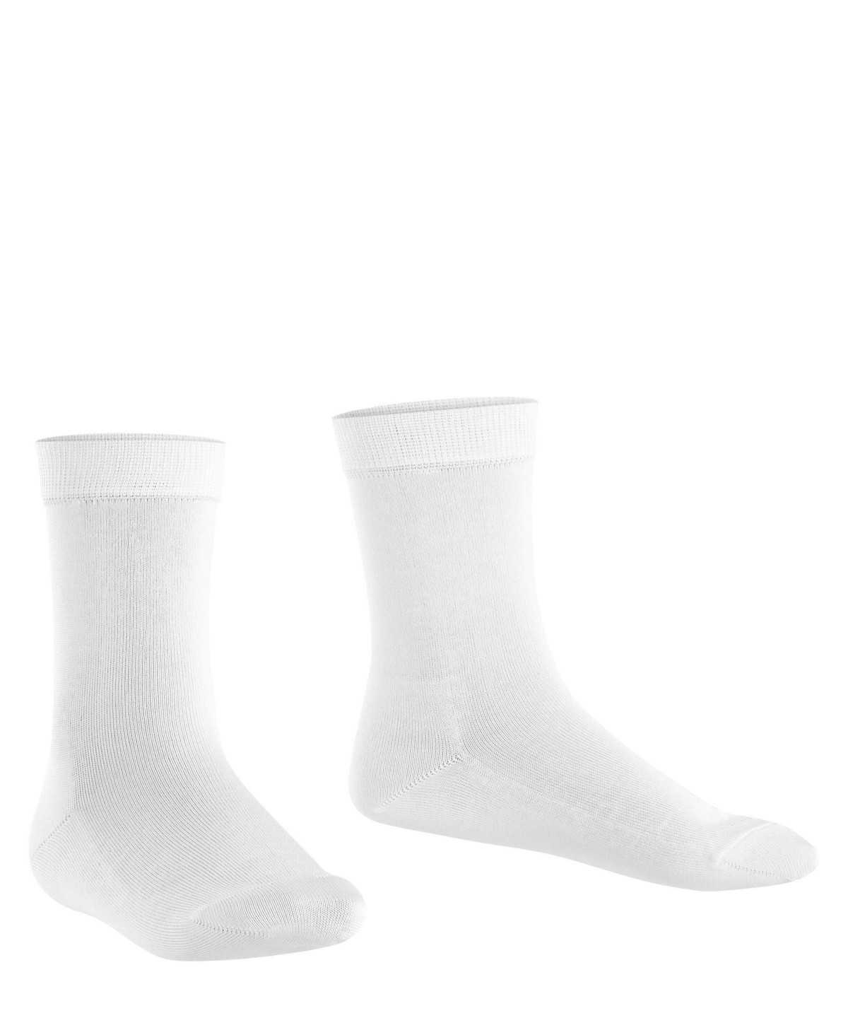 Skarpetki Falke Cotton Finesse Socks Dziecięce Białe | BXASCH-905