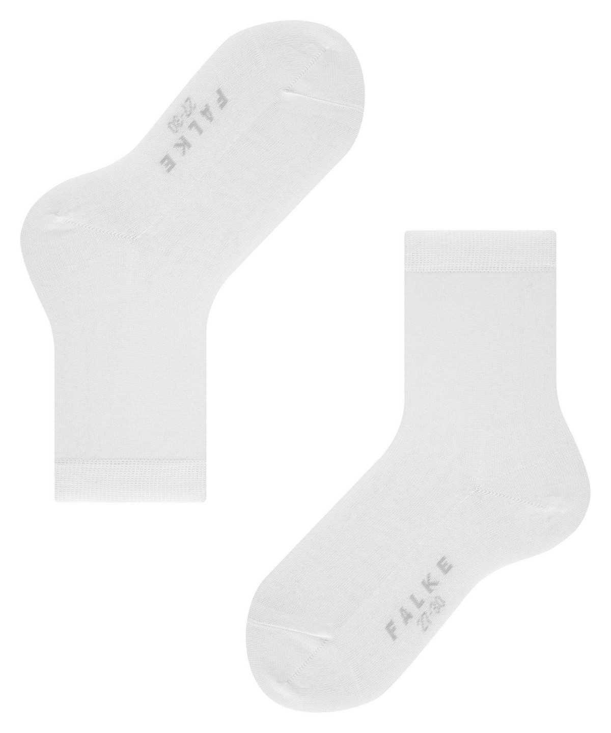 Skarpetki Falke Cotton Finesse Socks Dziecięce Białe | BXASCH-905