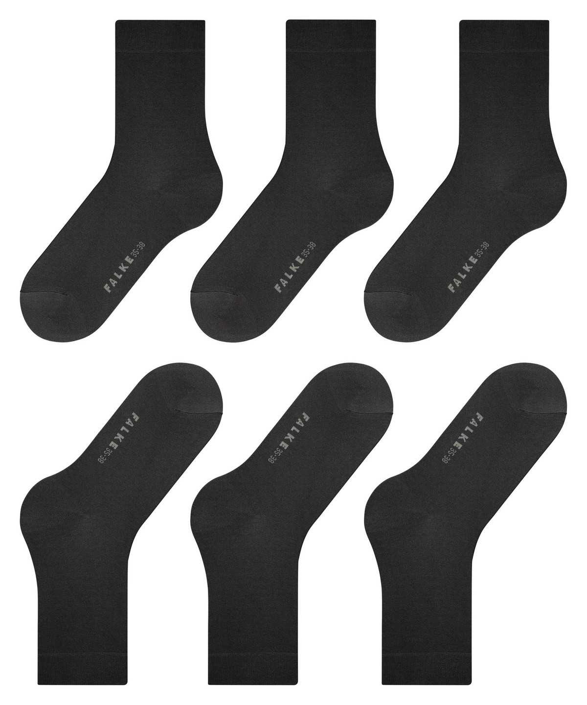 Skarpetki Falke Cotton Touch 3-Pack Socks Damskie Szare | QJZFSO-798