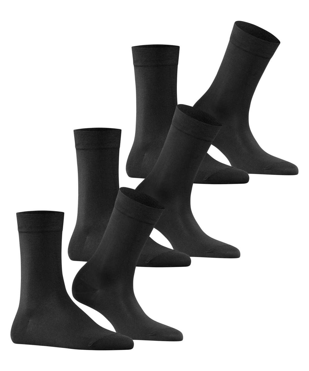 Skarpetki Falke Cotton Touch 3-Pack Socks Damskie Czarne | GLEUFZ-130