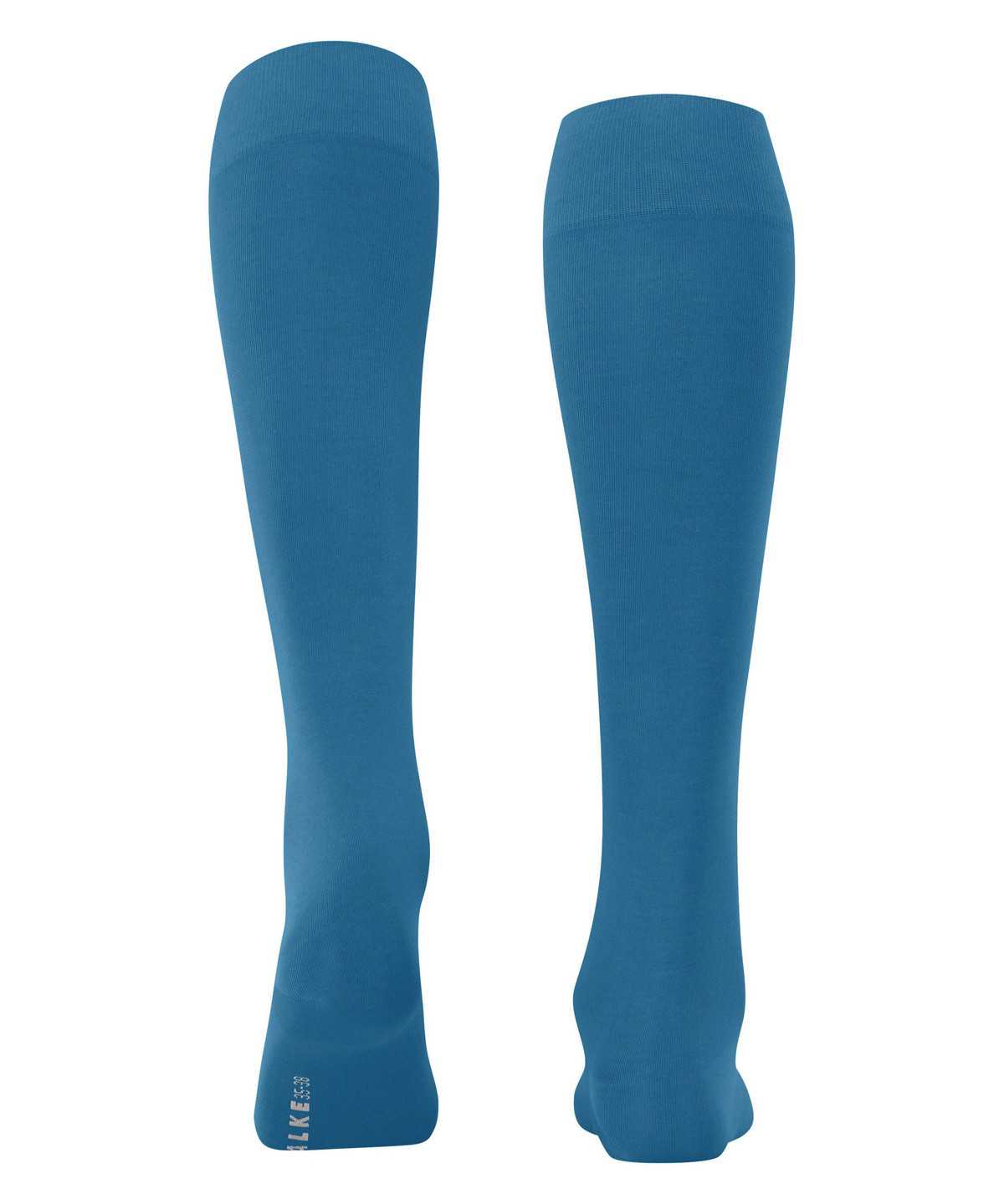 Skarpetki Falke Cotton Touch Knee-high Socks Damskie Niebieskie | YPATRO-350